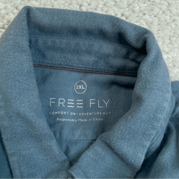 Free Fly Mens Button Down Cotton Bamboo Shirt Long Sleeve Soft Comfy Warm XXL - Picture 3 of 10